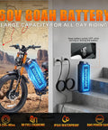 6000W Beast Electric Bike For Adults Cracking 52 Mph With 60V 80Ah Battery Churns 300 Plus Miles showing battery charging.