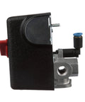 Side view of CW209000AV Air Compressor Heavy Duty Pressure Switch 100 To 135 PSI For Quarter Inch NPT Four Port Manifold