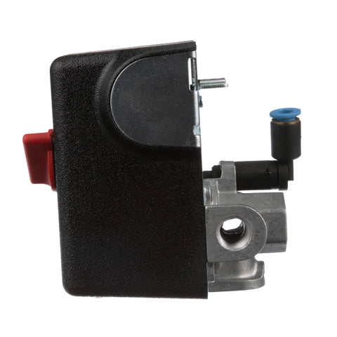 Side view of CW209000AV Air Compressor Heavy Duty Pressure Switch 100 To 135 PSI For Quarter Inch NPT Four Port Manifold