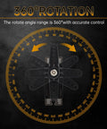 Image showing 360° rotation capability of Two Pack MG90S Micro Servo Motors With Metal Gears 9G High Torque 360 Degree Control