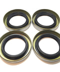 Pack Of 4 Beefy Double Lip Trailer Axle Hub Grease Seals 1.68 Inch By 2.56 Inch By 0.50 Inch For One Three Eighths Inch Axles Rubber