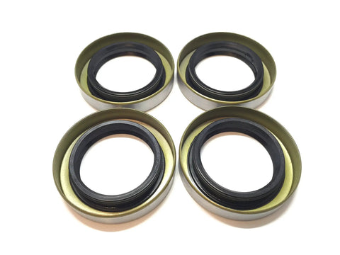 Pack Of 4 Beefy Double Lip Trailer Axle Hub Grease Seals 1.68 Inch By 2.56 Inch By 0.50 Inch For One Three Eighths Inch Axles Rubber