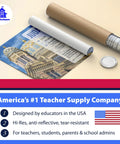 Nine World Religions Poster Set For Social Studies Classrooms 12 By 18 Inches Ideal For K 12 Students And Teachers Easy To Display And Learn Classroom Ready For Busy Teachers And Curious Students Made In USA showing rolled poster with Jewish architecture image and packaging tube.