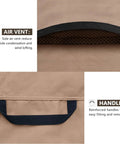 Close-up of Waterproof Rectangular Outdoor Coffee Table Cover 48x26x18 Inch with dual side vents and handle details.