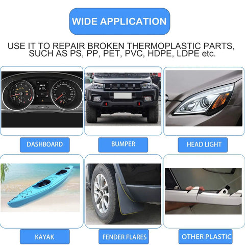 Ultimate Plastic Weld Kit For Bumper Repairs With Hot Stapler Welding Gun, 700 Staples, 6 Types Of Staples, Dashboard, Bumper, Headlight Applications