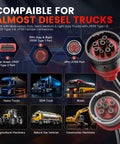 Beefed Up Heavy Duty Diesel Truck OBD To Type 2 Split Cable With 9 Pin J1939 And 6 Pin J1708 Connectors for truck diagnostics