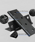2 Inch Black Stainless Steel Mini Folding Hinges For Small Cabinet Doors And Jewelry Boxes Durable Heavy Duty Hardware