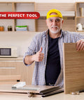 Person in a kitchen setting holding a wooden board with Machinist Square Set 2 Inch 3 Inch 4 Inch And 6 Inch Squares on the table.