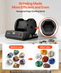 Rock Tumbler Kit For Home Hobbyists, Sweet 17 Lb Capacity, 2 Speed Polisher With 240 Hour Polishing Timer, grinding barrel.