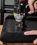Impact Hex Bit Set 3/16 Inch 10 Piece in use with drill driver on upholstery, highlighting CNC machined magnetic tips.