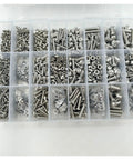 1280 Piece Stainless Steel Hex Socket Cap Head Screws And Nuts Kit M2 To M5, Heavy Duty Boss Grade Anti Loosening Fasteners For Equipment Models Furniture DIY Projects Assembly And Hobby Builds in organizer box