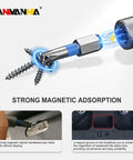 Close-up of magnetic feature in 42 In 1 Magnetic Screwdriver Set With Storage Case, Ratcheting Multi Bit Tool Kit for precise holding.