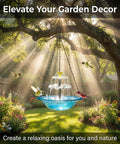 Sun Powered Hanging Bird Bath Fountain With Cascade Water Feature For Outdoor Garden Patio Backyard Lawn Decor Blue No Wiring Needed Easy Setup And Water Motion To Attract Birds And Elevate Your Outdoor Space