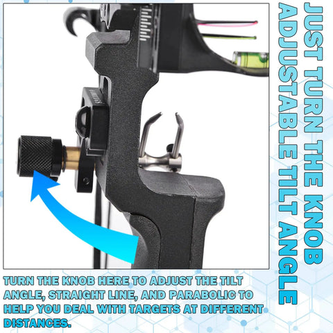 Close-up of adjustable knob on Dual Use Arrow Rest For Compound And Recurve Bows, Lightweight Metal Arrow Launcher Rest Made From Stainless Steel Brass And Aluminum, Built Tough For All Weather, Great For Newbie Archers On Hunting And Target Shooting.