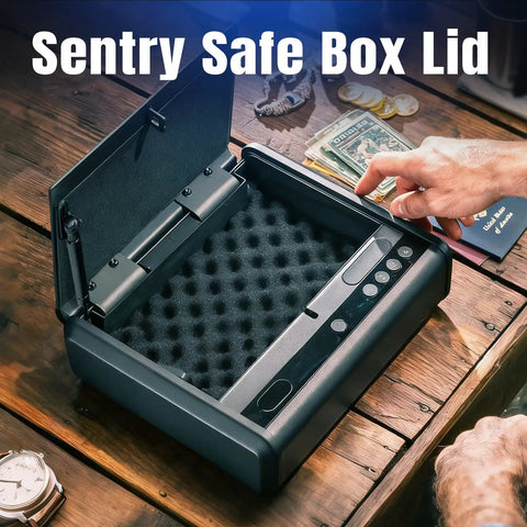 Open Sentry Safe with 7.5 Inch Gas Strut Replacement for Sentry Safe Boxes Fits Interchange QAP1BE QAP1BLX easy install gas spring.