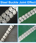 24 Inch Stainless Steel Butterfly Conveyor Belt Fastener With Four Connecting Pins Low Profile Lacing Splice displayed on various materials.