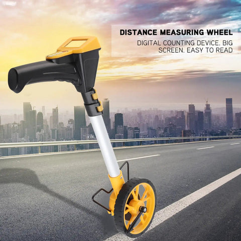 Fabater Distance Measuring Wheel with digital display, large screen, sturdy handle, ideal for field measurements on roads.