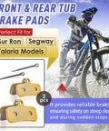 2 Pack Replacement Front And Rear Basin Brake Pads For Sur Ron Light Bee X S Segway X160 X260 Talaria Sting MX3 MX4 with e-bike rider