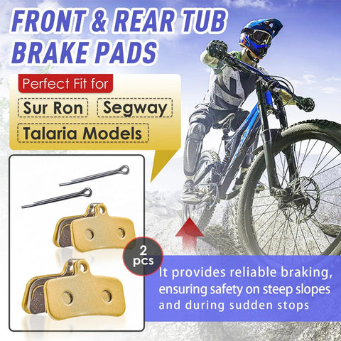 2 Pack Replacement Front And Rear Basin Brake Pads For Sur Ron Light Bee X S Segway X160 X260 Talaria Sting MX3 MX4 with e-bike rider
