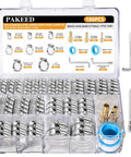 186 Piece 304 Stainless Steel Hose Clamp Kit With Eight Sizes From One Quarter To Two Inches with tools and fittings