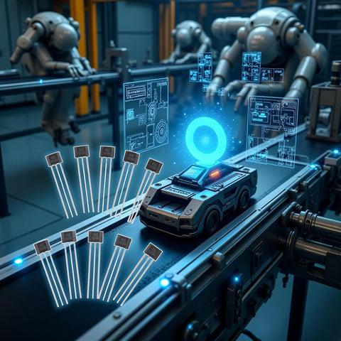 10 Pack Black Hall Effect Linear Sensors For Precise Magnetic Field Sensing Oh49E Ss49E Compatible Hall Element For DIY Electronics