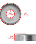 Dimensions of metal component from Rear Swing Arm Bushing Kit For Yamaha Blaster YFS200 1988 2006 with Pivot Shafts.