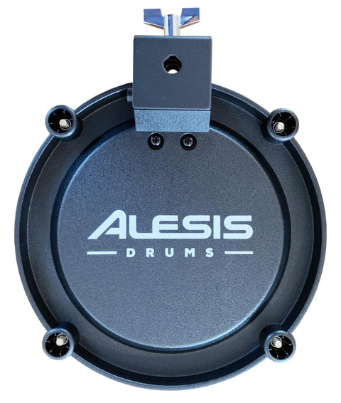 Top view of Pro 8 Inch Dual Zone Mesh Drum Pad Bundle With Clamp L Rod And 10ft Silverline Trigger Cable Velocity Sensitive Pads For Real Acoustic Feel Compatible With Roland Yamaha Simmons Ion Kits.