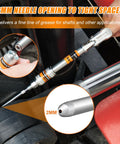 THINKWORK grease gun coupler set with 90° adapter, double-handle, chrome fittings, 1/8" NPT