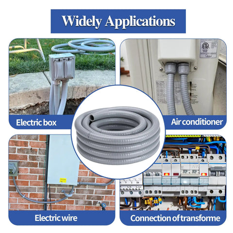 No Brainer Half Inch Liquid Tight Conduit And Connector Kit 150 Ft Flexible Non Metallic Electrical Tubing in electric box applications.