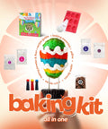 Whimsical Hot Air Balloon Madeleines Kids Baking Kit With Pre Measured Ingredients Silicone Mold Colorful Batter And Icing Decorations