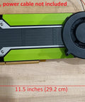 Top Shelf Graphic Card Blower Shroud Conversion Kit For Server Gpu Boards Includes Heavy Duty Steel Screws And Hex Driver For 97X33 Mm rings mounted on Tesla GPU board.