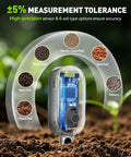 Hands Down Handy Soil Moisture Meter For Plants With Real Time Humidity Sensor And App Remote Monitoring, Perfect For Indoor Outdoor Gardening And Farm Care, Manual Quick Read Or Auto Updates, Requires WiFi Hub HWG023/HWG040, Green; +5% tolerance