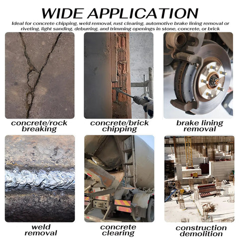 Wide application of Demolition Air Hammer For Concrete And Rock Breaking With 10J Per Minute Impact Energy And 32Hz Rate