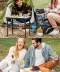 Compact Foldable Camping Table Two Foot For Picnic Portable Beach Table With Side Racks And Net used by campers