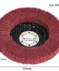 Super Tough 5 Inch Nylon Fiber Flap Disc With 125mm Size And 22mm Arbor Fits Your Angle Grinder for metal finishing showing grit 320.