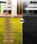 Two Pack Walk Path Concrete Molds Durable Nonstick Wood Grain Paving Molds Stepping Stone Form in backyard walkway