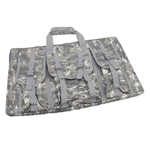 Gen 3 Shockproof Satellite Travel Bag For Camping And RV Trips, grey camouflage design with multi pocket organization