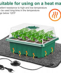 12 Pack Seed Starter Tray Set With 144 Cell Germination Trays And Humidity Adjustable Dome on heat mat, growing seedlings