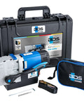 MAB 155PRO magnetic drill, blue/gray body, with BDS Maschinen case.