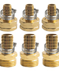 5/8 Inch Aluminum Garden Hose Repair Kit With Female And Male Connectors And Stainless Steel Clamps, 3 Pack