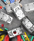 20 Pack Galvanized Steel Electrical Box 4 By 2 Inch Utility Junction Box 1-7/8 Inch Deep Raised Ground Square 13 Cu In Capacity