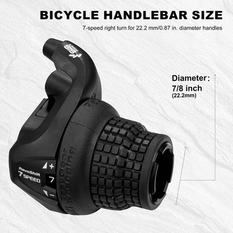 7 Speed Bike Shifter With Thumb Button And Downshift Lever Revoshift Right SL RS25 7R Gear Shifter for 22.2mm Handlebars