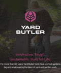 Gardener using Manual Rotary Cultivator With Adjustable Handle And Detachable Blades for back saving weeding near plant bed