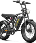 Beast 1500W Peak Electric Bike for Adults with Fat Tires 52V 20Ah Removable Battery shown at side angle