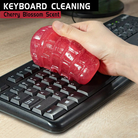 Car Cleaning Gel And Auto Detailing Putty Kick The Grime Out Quick This Slick Car Slime Snags Pet Hair And Road Dust For A Fresh Clean Ride Every Single Day used on a keyboard for dust removal.