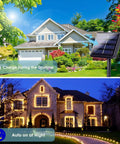 Extra Long 144 Ft Solar String Lights Outdoor 2 Pack 400 LED Copper Wire With 8 Modes Waterproof IP65 illuminating house