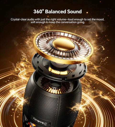 Multi Sync Bluetooth Lantern Speaker With Lights And 360 Degree Stereo Sound Auto Pairing For Up To 100 Speakers IPX5 Waterproof Outdoor Party speaker