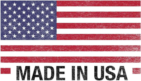 Flag with 'Made in USA' text representing products manufactured in the United States.