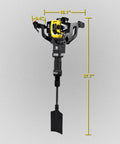Gas Powered Planting Digger With High Torque Auger For Tree And Fence Posts, showing dimensions and 33cc engine