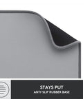 Studio Series Desk Mat Large Extended Desk Pad With Anti Slip Base Spill Resistant Durable Design Soft Cloth Surface Mid Gray